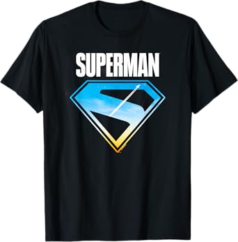Superman (2025) Blasting Off Silhouette S-Shield Logo T-Shirt