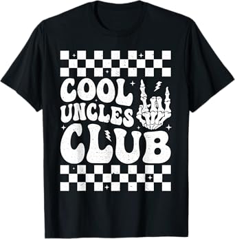 Retro Cool Uncles Club Funny Uncle Fathers Day T-Shirt