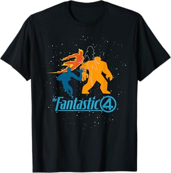 Marvel Studios The Fantastic Four: First Steps Team and Logo T-Shirt