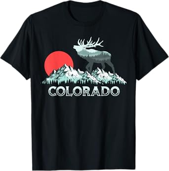 Vintage Colorado Elk Hunter Conservation Retro Graphic T-Shirt