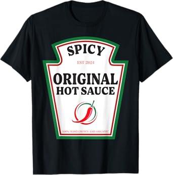 Spicy Original Hot Sauce Condiment Costume Party Matching T-Shirt