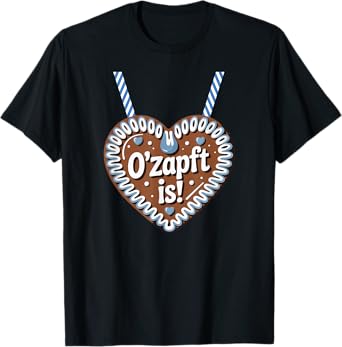 Ozapft is Gingerbread Heart German Traditional T-Shirt