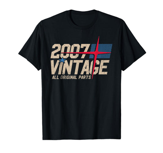 Vintage 2007 Retro 18th Birthday for Men Women Kids T-Shirt