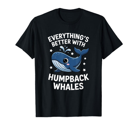 Cute Humpback Whale Lover Kids Boys Girls Humpback Whales T-Shirt