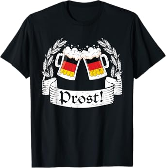 Oktoberfest Shirt Men Women Vintage German Flag Cheers Prost T-Shirt