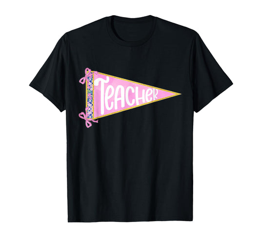 Girly Teacher Appreciation Coquette Bow Back to School Women T-Shirt