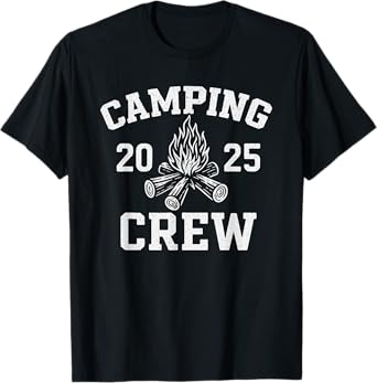 Retro Family Matching Camping Crew 2025 T-Shirt