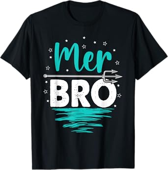Merbro Brother of a Mermaid Boy and Toddlers Kids Merman T-Shirt