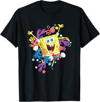 SpongeBob SquarePants Corals Flowers & Jellyfish Portrait T-Shirt