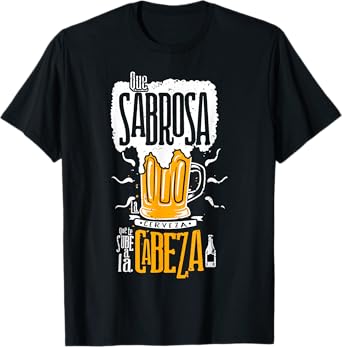 Cerveza Spanish Beer Lover Funny Sayings Mexicans Drinking T-Shirt