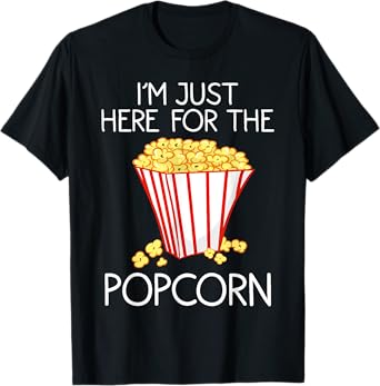 Funny Popcorn Art For Men Women Kids Pop Corn Popcorn Lover T-Shirt