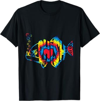Colorful Phish-Jam, Tie-Dye Tee For Fisherman, Fish Outfits T-Shirt