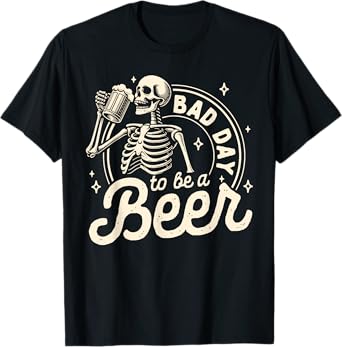 Vintage Dad Funny Skeleton Drinking Mens Halloween T-Shirt