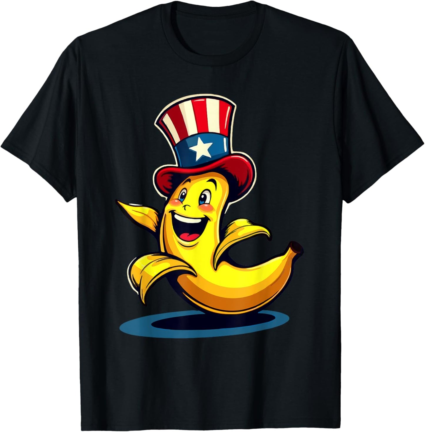 Graphic Banana Retro American Flag Dabbing Banana Lover T-shirt