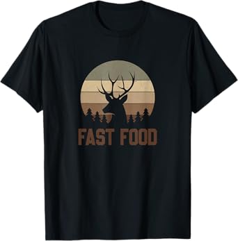 Vintage Fast Food Hunter Shirt Deer Hunting T-Shirt