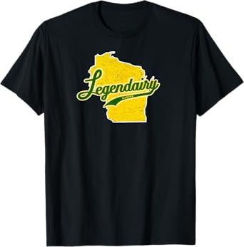 Funny Wisconsin Legendairy (Dairy) Vintage Native Pride T-Shirt