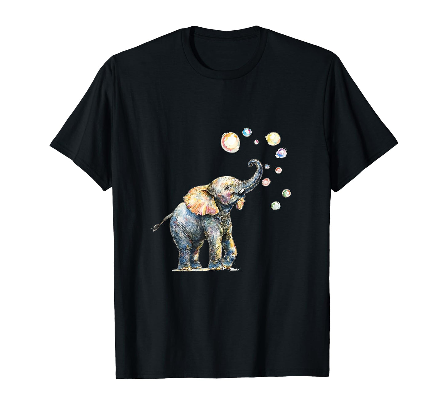 Cute Elephant Blowing Bubbles Art T-Shirt