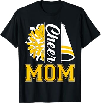 Vintage Cheer Mom Proud Cheerleader Mama Mother Women T-Shirt