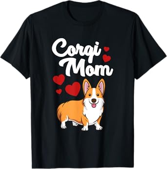 Cute Corgi Design For Women Girls Mom Dog Welsh Corgi Lovers T-Shirt
