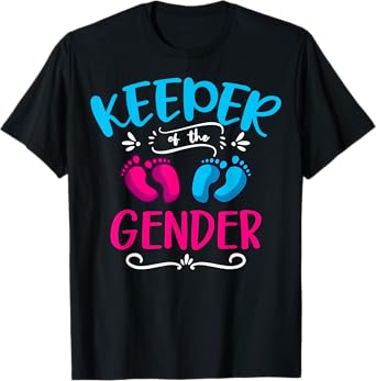 Keeper Of The Gender Reveal Baby Shower Party Announcement T-Shirt