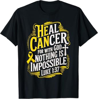 Heal Cancer Survivor Childhood Cancer Awareness T-Shirt