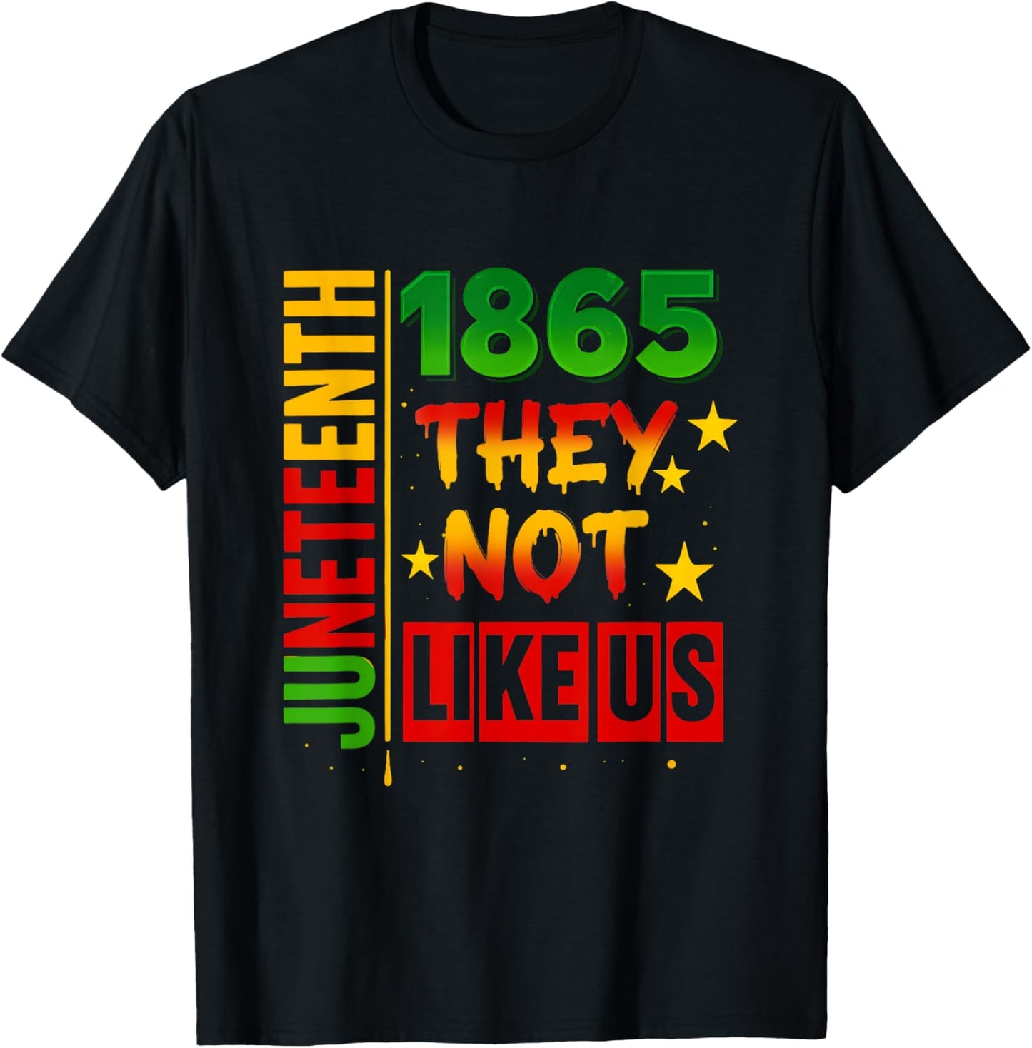 Juneteenth 1865 Pride Black History They Don't Like Us T-Shirt