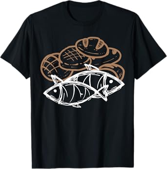 Christian 2 Fishes 5 Breads 5000 Against The Current T-Shirt