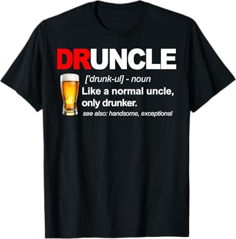 Vintage Druncle Funkle Beer Funny Tee For Drunk Uncle T-Shirt