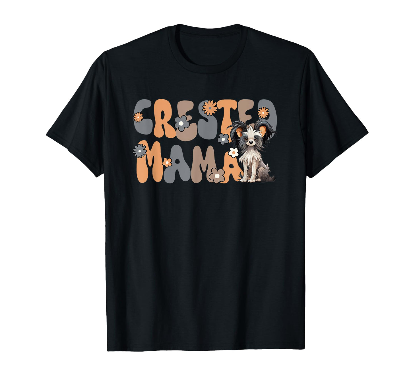 Chinese Crested Dog Groovy World's Best Crested Mama T-Shirt