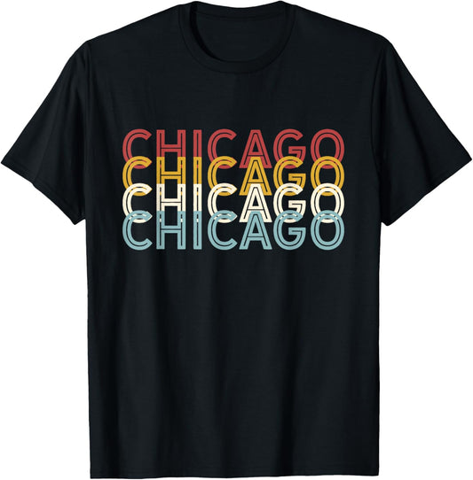 US American City 70's Retro USA - Vintage Chicago T-Shirt