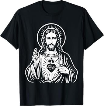 Sacred Heart of Jesus Christ Catholic Art T-Shirt