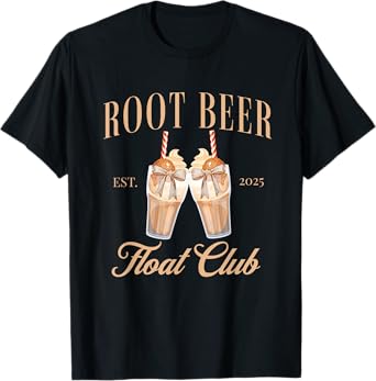 Root beer float club 2025 rootbeer soda coquette bow T-Shirt