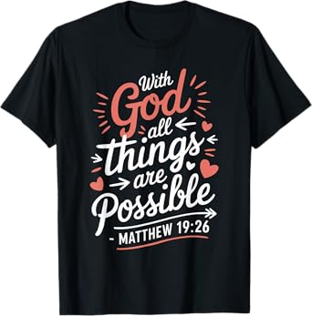 All Things Possible Gospel Christian Pray Faith Bible Verse T-Shirt