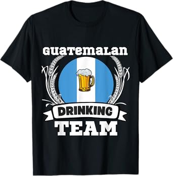 Guatemala Flag Drinking Team Funny Beer Heritage Month Party T-Shirt