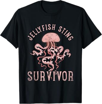 Funny Jellyfish Sting Survivor Sea Animal Gift Jellyfish T-Shirt