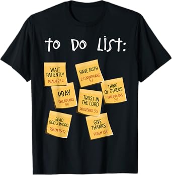 Christian To Do List Christian Planner T-Shirt