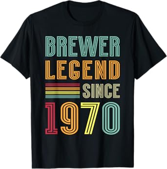 Brewing Legend 1970 Brewery Brewmaster 55 Years Brewer T-Shirt
