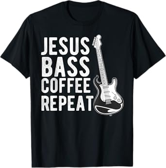 Christian Bass Guitar Player Worship Jesus Bassist Music T-Shirt