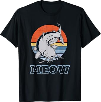 Catfish Meow Retro Distressed Sunset T-Shirt