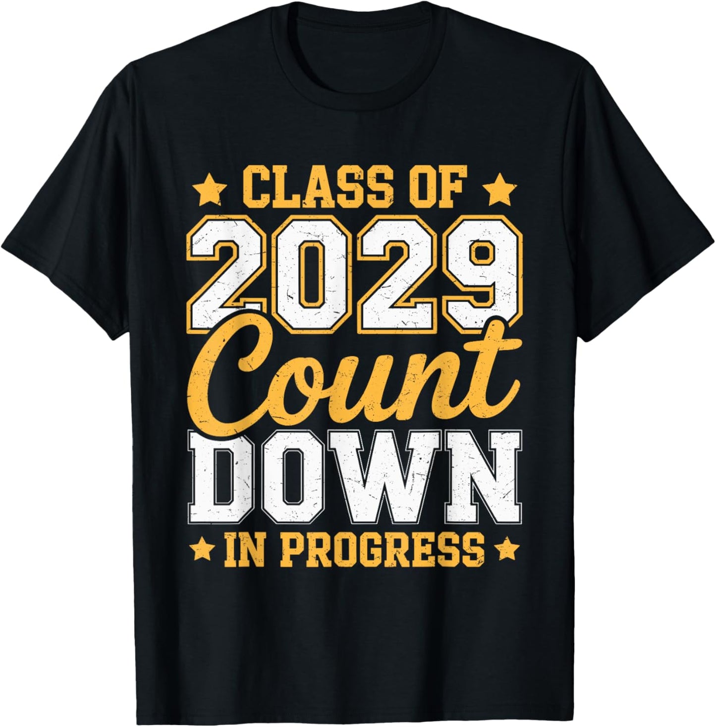 Class Of 2029 Count Down Fun First Day 8th Grade Graduation T-Shirt