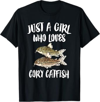 Just A Girl Who Loves Corydoras Catfish Fish T-Shirt