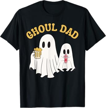 Ghoul Dad Funny Halloween Father Retro Ghost Daddy Beer T-Shirt