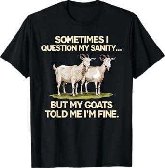 Funny Goat Design for Men Women Goat Farmer Pygmy Goat Lover T-Shirt