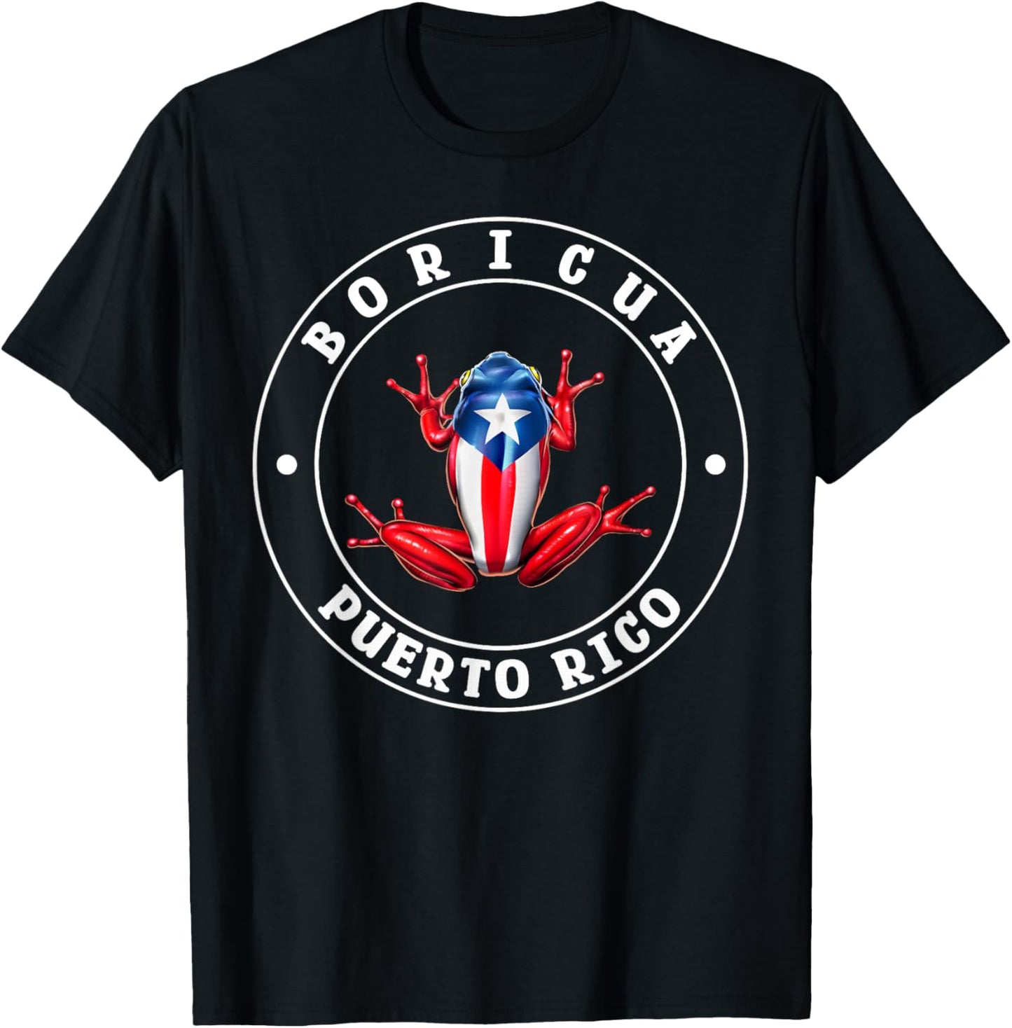 Coqui Frog Puerto Rico Flag Taino Boricua Puerto Rican T-Shirt