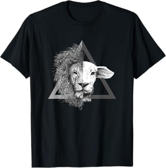 Christian T-Shirt - Jesus Lion and Lamb T-Shirt
