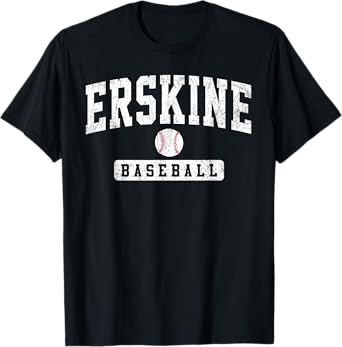 ERSKINE College Baseball Arch Vintage Design for Men Women T-Shirt