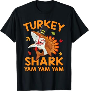 Thanksgiving turkey shark yam yam yam halloween shirt T-Shirt