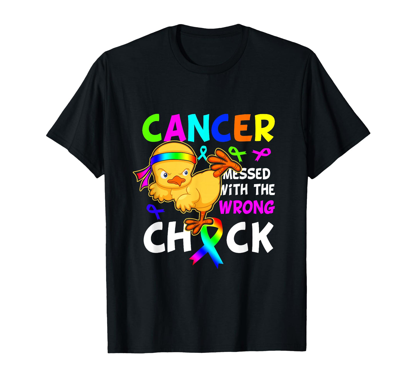 Cancer Messed With Wrong Chick Funny Cancer Warrior T-Shirt