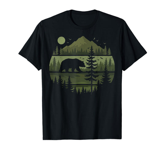 Forest Retro Nature Wildlife Outdoor T-Shirt