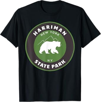 Harriman State Park New York Forest NY Hiking Bear T-Shirt